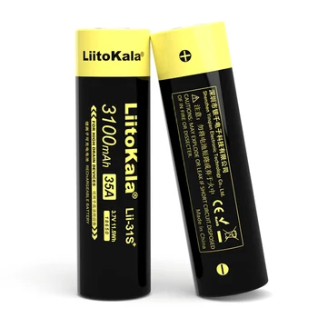 1-10VNT nauja LiitoKala Lii-31S 18650 baterija 3,7 V ličio jonų 3100mA 35A maitinimo baterijos didelio elektros energijos suvartojimo įranga