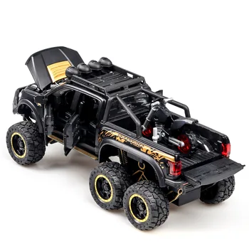 1:28 Diecast Žaislas Automobilio Modelį Metalo Ratų Vaikams Žaislas Visureigis Transporto Modeliavimas Raptors-F150 Garso, Šviesos, Traukti Atgal, Automobilių Ornamentu Berniukas dovana