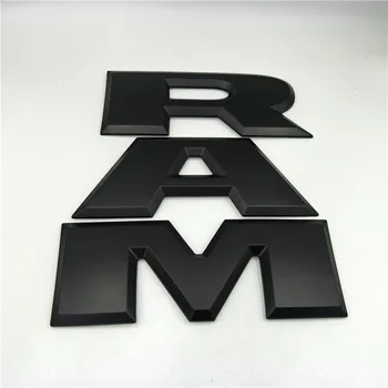 1 nustatyti Automobilio bagažinės 3D RAM Laišką Logotipas, Emblema, Galiniai Kamieno Ženklelis Lipdukas Dodge Ram 1500 2016 2017 2018