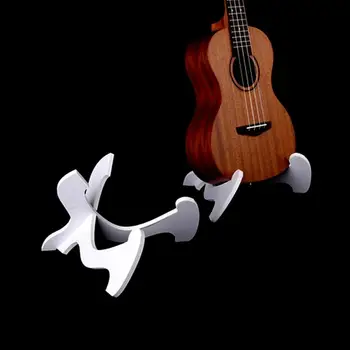 1 Vnt. Baltos spalvos Gitara Stovas PVC Ukulėle Lankstymo Vertikaliai Smuikas Stendas Stendas Priedai Gitara 