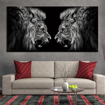 1 vnt drobė, tapyba Gyvūnų liūtas kambario dekoro nuotrauką spausdinti plakato sienos meno Tapybos Modulinės artwrok
