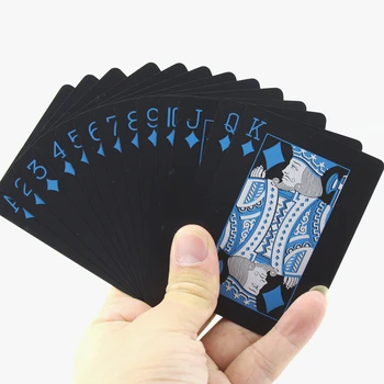 1 Vnt. Juodos Kortos Vandeniui Denio Geriausios Kokybės Plastiko, PVC, Kūrybos Dovana, Patvarus Pokerio Magija Rekvizitai Magija Gudrybės