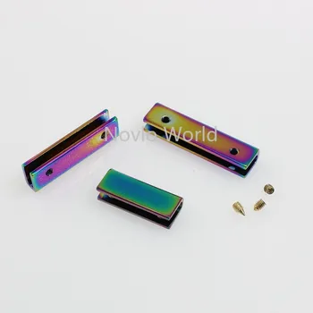 10-50pcs Rainbow 4 dydis 25mm 34mm 35mm 38mm Metalo Krašto Apdailos, varžtai, skirti krepšiai piniginės rankinės siuvimo amatai