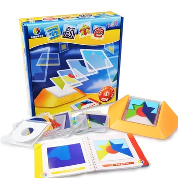 100 Iššūkis Spalvos Kodas Puzzle Žaidimai Tangram Dėlionės Valdybos Dėlionės, Žaislų, Vaikai, Vaikams, Plėtoti Logika Erdvinio Mąstymo Įgūdžius Žaislas