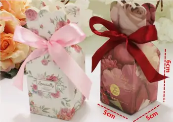 100 Vnt Kūrybos Gėlių / Marmuro Vaza Stiliaus Vestuvių Nori Saldainių Dėžutės Šalis Tiekia Dovanų Dėžutė Šokolado Dėžutė Su Kaspinais Ir Žodžius