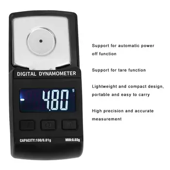 100g/0.01 gTurntable LCD Digital Stylus Jėgos Indikatorius Adata Slėgio Matuoklis Matuoklio Skalę, Juoda Aukštos Kokybės