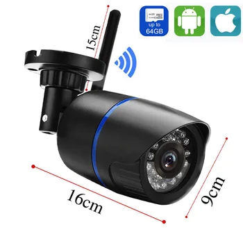 1080P 720P IP Kamera, Wifi Kamera, Belaidė Lauko Laidinio CCTV Kameros Garso Įrašo Camhi APP Su MiscroSD Kortelės Lizdas