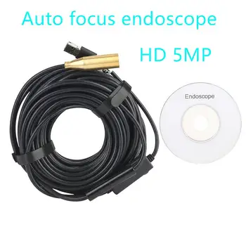 10M/15M Auto Focus Endoskopą Kamera 5MP HD Vandeniui USB Borescope 14.5 mm Vamzdžio Automobilių Tikrinimo Kamera, skirta 