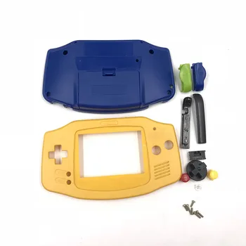 10SETS Viršutinė Geltona Apačioje Mėlynos spalvos Korpusas su Lukštais Mygtuką Dalys Gameboy Advance GBA Remontas