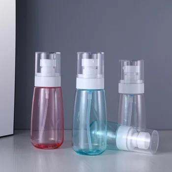 10VNT Tuščias PETG purškimo butelį Skysčio kvepalai Nešiojamų kosmetikos kelionės buteliai skaidraus plastiko konteinerį, 30ML/60ML/80ML/100ML