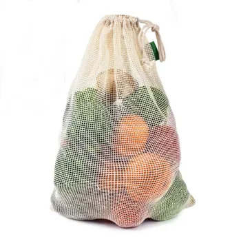 10VNT Visus medvilnės aplinkos apsauga akių maišą raišteliu privalomas net krepšys, Pirkinių krepšys Vaisių akių maišą daržovių akių maišą
