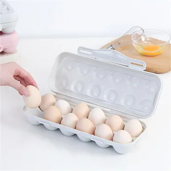 12 Tinklai Patogus Kiaušiniai Maisto Produktų Laikymo Dėžutė Virtuvės Šaldytuvas Anti-Susidūrimo Dėklas Konteinerių Reikmenys, Reikmenys Atvejais