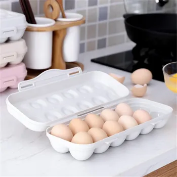 12 Tinklai Patogus Kiaušiniai Maisto Produktų Laikymo Dėžutė Virtuvės Šaldytuvas Anti-Susidūrimo Dėklas Konteinerių Reikmenys, Reikmenys Atvejais