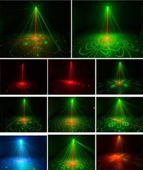 120 Modelius LED Scenos Šviesos Disco Šviesos Lempa Įjungta Garso Lazerinis Projektorius Su Strobe Poveikį Karaoke, DJ Šviesos Šalis