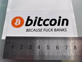 120pcs/daug 8x4cm bitcoin meilė banko lipdukai, lipnios cryptocurrency etiketės, Prekės Nr. FS19
