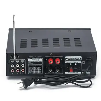 12V 110V, 220V 2.1 kanalo 100W Bluetooth FM SD, USB, nuotolinio valdymo hifi AV automobilinis stiprintuvas karaoke reverb namų garso stiprintuvas