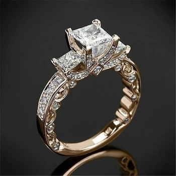 14K Rose Gold Bijoux Femme Diamond 2 Karatų Žiedas Moterims Vestuvių Bizuteria Grynas Akmuo Deimantas, Aukso Žiedas, Papuošalų Anel Moterims