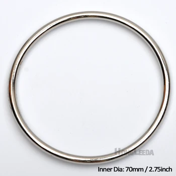 15vnt/daug 2.75 colio 70mm didelis apvalus Žiedas reguliuojamas sklendėmis žiedai, sidabro nickle spalva nemokamas pristatymas FDR-70mm