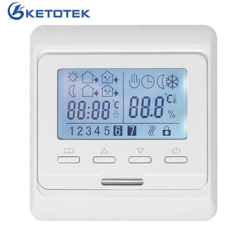 16A/3A 230V AC Skaitmeninis Elektros/Vandens Šildymo Temperatūros Reguliatorius LCD Programuojamas Kambario Oro Grindų Termostatas