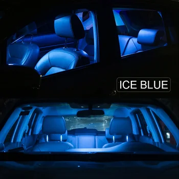 16Pcs Klaida Nemokama Automobilių LED Šviesos Interjero Rinkinys 2003-2008 Benz CLK-Klasė Ice Blue Daiktadėžė Žemėlapio Dome Kamieno Šviesos