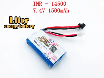 18650 7.2 V 14500P Litro energijos baterijos 14500 baterija 2S1P 7.4 V 1500mAh su pcb