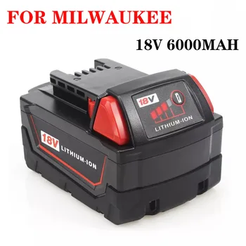 18V 6.0 AH/5.0 AH 6000mAh Li-ion Įrankio Baterija Milwaukee M18 48-11-1815 48-11-1850 2646-20 2642-21CT Repalcement M18 Baterija