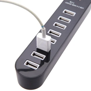 1pc Hub DM-HB70 USB 2.0 Premium Kelis Nešiojamų High 8-Port už Telefoną, Planšetinį Kompiuterį, Nešiojamąjį kompiuterį