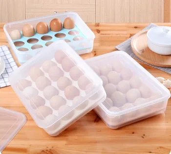 1PC Plastikinių Kiaušinių Virtuvės kiaušinių Laikymo Dėžutė 20 Tinklelis Kiaušinių Laikiklį ant kitos Šaldymo Saugyklos Organizatoriai Kiaušinių Laikymo Konteineris LF 059