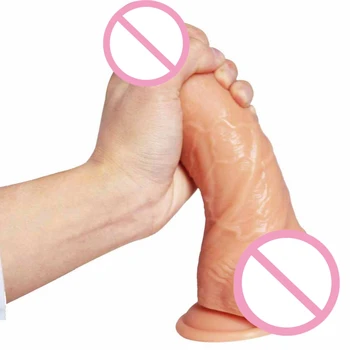 1pc Realus Didelis Dildo su siurbtuko Butt Plug Masturbuojantis Suaugusiųjų Sekso Žaislas Moterims, Poroms