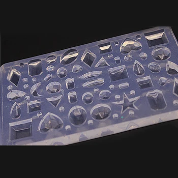 1pcs 3D Drožyba Štampavimo Nagų Plokštelės erdvinis Geometrinis Modelis Nagų Pelėsių, UV Silikono Gelio Nagų Šablonai Apdaila