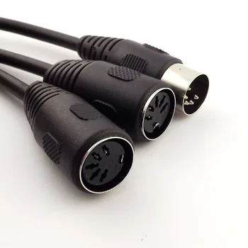 1pcs 50cm 5 Pin Din Male Plug 2x 5 Pin Din Moterų Lizdas Splitter Cable Adapter
