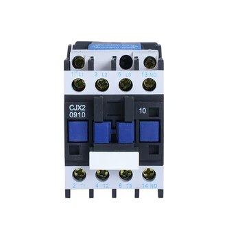 1pcs AC kontaktoriaus 9A CJX2-0910 LC1-0901 jungikliai vienfaziai, trijų fazių įtampa 380V 110V, 220V, 36V 24V DIN Rail Mount