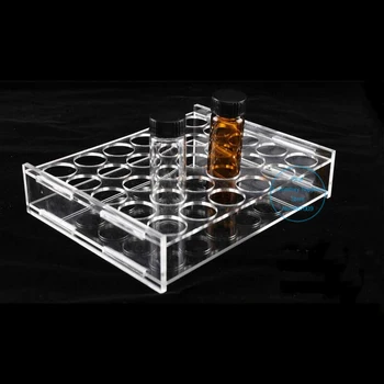 1pcs Aišku, Organinio stiklo 3 ml į 60ml mėginio butelio laikiklį organinio stiklo Chromatografijos mėginio butelis Rack Mokyklos Lab