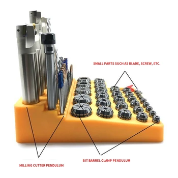 1Pcs Multi-Funkcija Collet talpinimo Frezavimo Cutter talpinimo Frezavimo CNC Cutter Plastikinė Įrankių dėžė CNC Įrankio Laikiklis