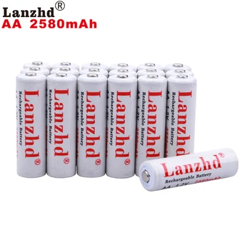2-40pcs AA įkraunamas baterijas AA 1.2 V ličio baterija Pro AA 2580mAh 1.2 V NI-MH žibintuvėlį žaislas įkaitintą baterija 2A