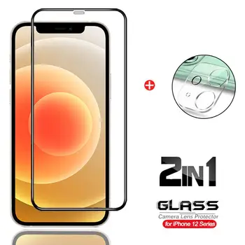 2-in-1 kameros stiklo iphone se 2 screen protector, iphone-12 mini 12pro max grūdinto stiklo plėvelė iphone 12 pro stiklo iphone12