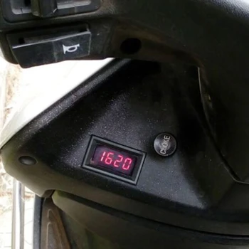 2 in 1 LED Matuoklis Tachometras Skaitmeninis RPM Voltmeter Auto Variklio sukimosi Greičio