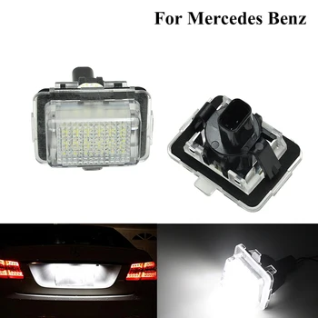 2 vnt Klaidų LED Licencijos Numerį Šviesos Žibintas, Skirtas Mercedes Benz W205 W221 W212 CLA C117 R172 W204 2D/4D/5D 2011-2020 m.