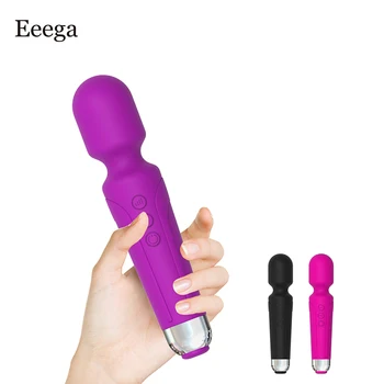 20 Greičio Galingas Klitorio Vibratoriai USB Įkrauti Magic Wand AV Massager Vibrator Vibruoja Dildo Moteriškos Lyties Produktus