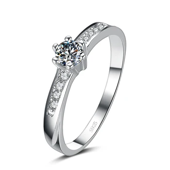 2016 Naują atvykimo karšto parduoti blizga kubinis cirkonis star 925 sterlingas sidabro ponios'finger vestuviniai žiedai, papuošalai, dovana