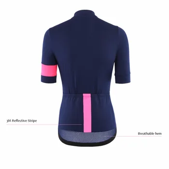 2017 SPEXCEL moterų karinio jūrų laivyno spausdinti geriausios kokybės, lengvas, trumpas rankovės dviračių džersis tight fit Ropa Ciclismo dviračių top girl
