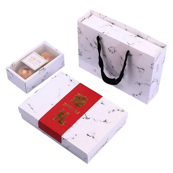 2018 naujas 10vnt marmuro spausdinimo vestuvių dovanų maišeliai dovanų atvejais tortas mėnulis, kuriuose mooncake pakuotės, dėžutės marmuro popieriniai maišeliai