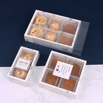 2018 naujas 10vnt marmuro spausdinimo vestuvių dovanų maišeliai dovanų atvejais tortas mėnulis, kuriuose mooncake pakuotės, dėžutės marmuro popieriniai maišeliai