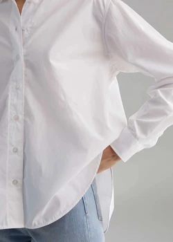 2019 m. pavasario ir vasaros palaidinė minimalistinio prarasti medvilnės, baltos spalvos marškinėliai moterims