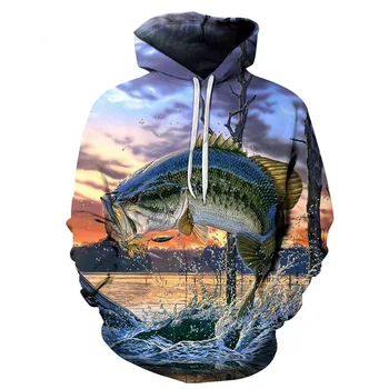 2019 m. Rudenį Ocean World 3D Spausdinimo Vyrų Palaidinės vandenyno Atsitiktinis ilgomis Rankovėmis Megztinis Hoodies Streetwears Kailio Pavasario Sportsuit