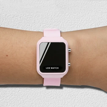 2019 Mados Ponios Žiūrėti Silikono Skaitmeninis Žiūrėti Rose Gold Moterų Laikrodžiai LED Skaitmeniniai Laikrodžiai Rankiniai Laikrodžiai Vyrų Laikrodis