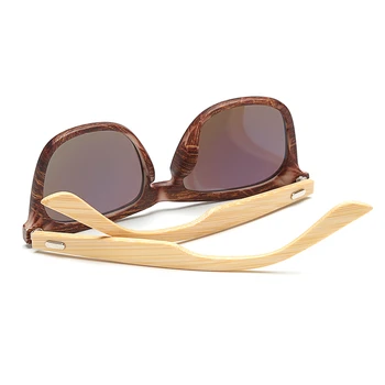 2019 Mediniai Bambuko Kojų, Akiniai nuo saulės Moterims Aikštėje Veidrodis Originalios Medienos Saulės akiniai Vyrams, Prekės ženklo Dizaineris Vairavimo UV400 Gafas de sol