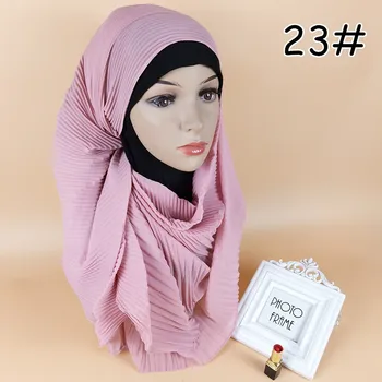 2019 musulmonų moterys burbulas vingiuoti šifono hijab šalikas foulard femme musulman skaros islamo skarelė drabužių Arabų galvos skara
