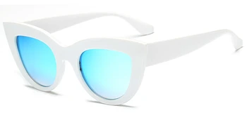 2019 Naujų Moterų, Cat Eye Akiniai nuo saulės Matt black Prekės Dizaineris Cateye Saulės akiniai Moterų UV400 akiniai