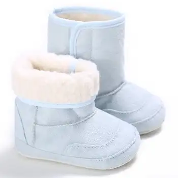 2019 žiemos sniego, 7 spalvų Kieto šiltas Pliušinis patalpų minkštos medvilnės Vienintelis 0-2 metų Naujagimis Kūdikis Kūdikių Bateliai Pirmą Vaikštynės kailio įkrovos